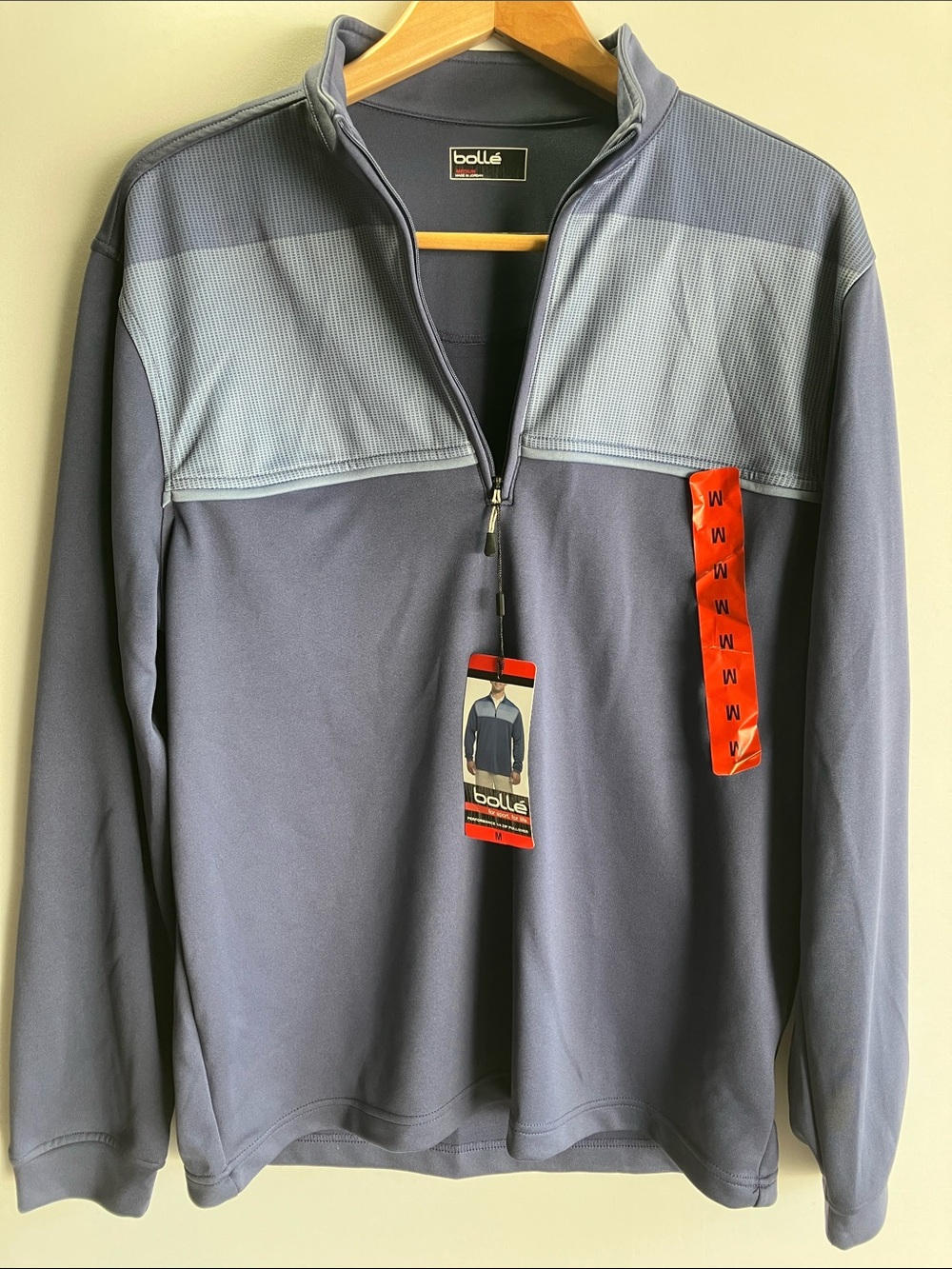Bollé Crown Lightweight Blue Zip-Up Pullover